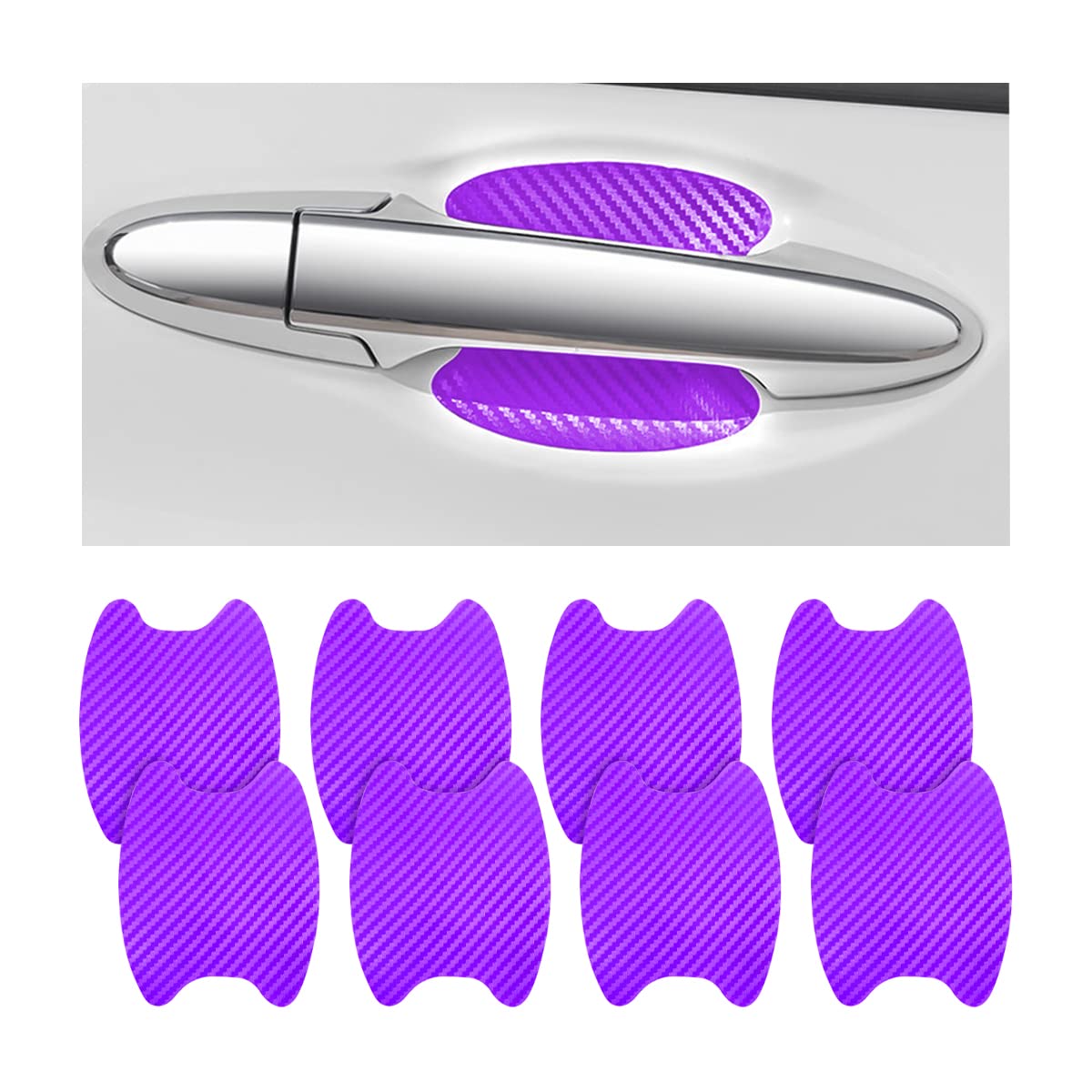 Carbon Fiber Car Door Handle Protector Stickers