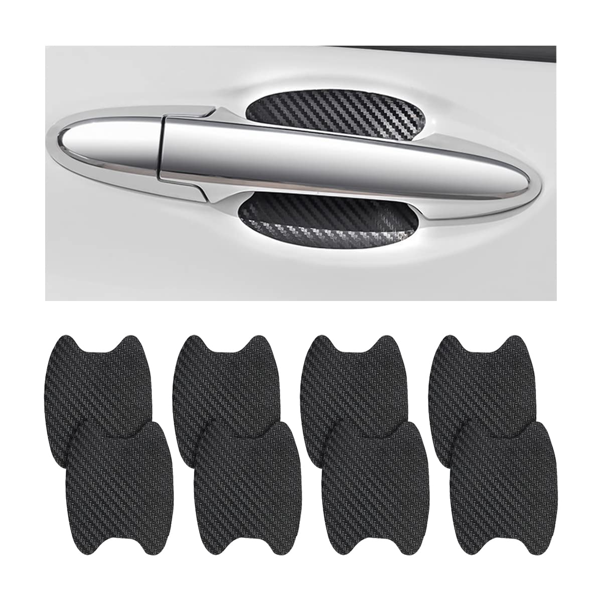 Carbon Fiber Car Door Handle Protector Stickers