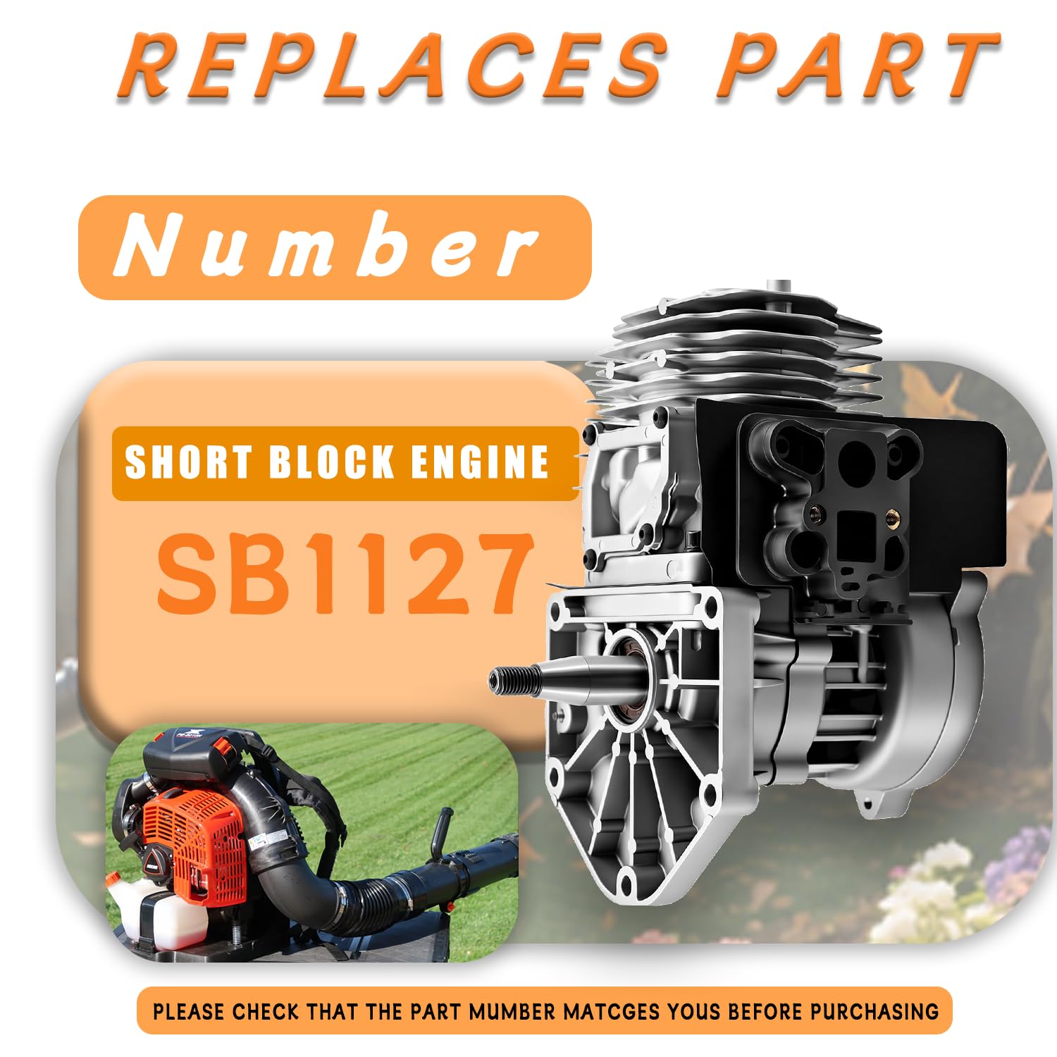 Backpack Blower Short Block Engine Assembly