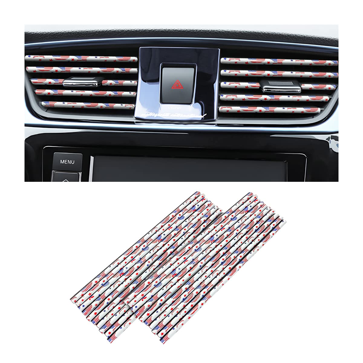 20PCS Car Air Vent Trim Decoration Strips