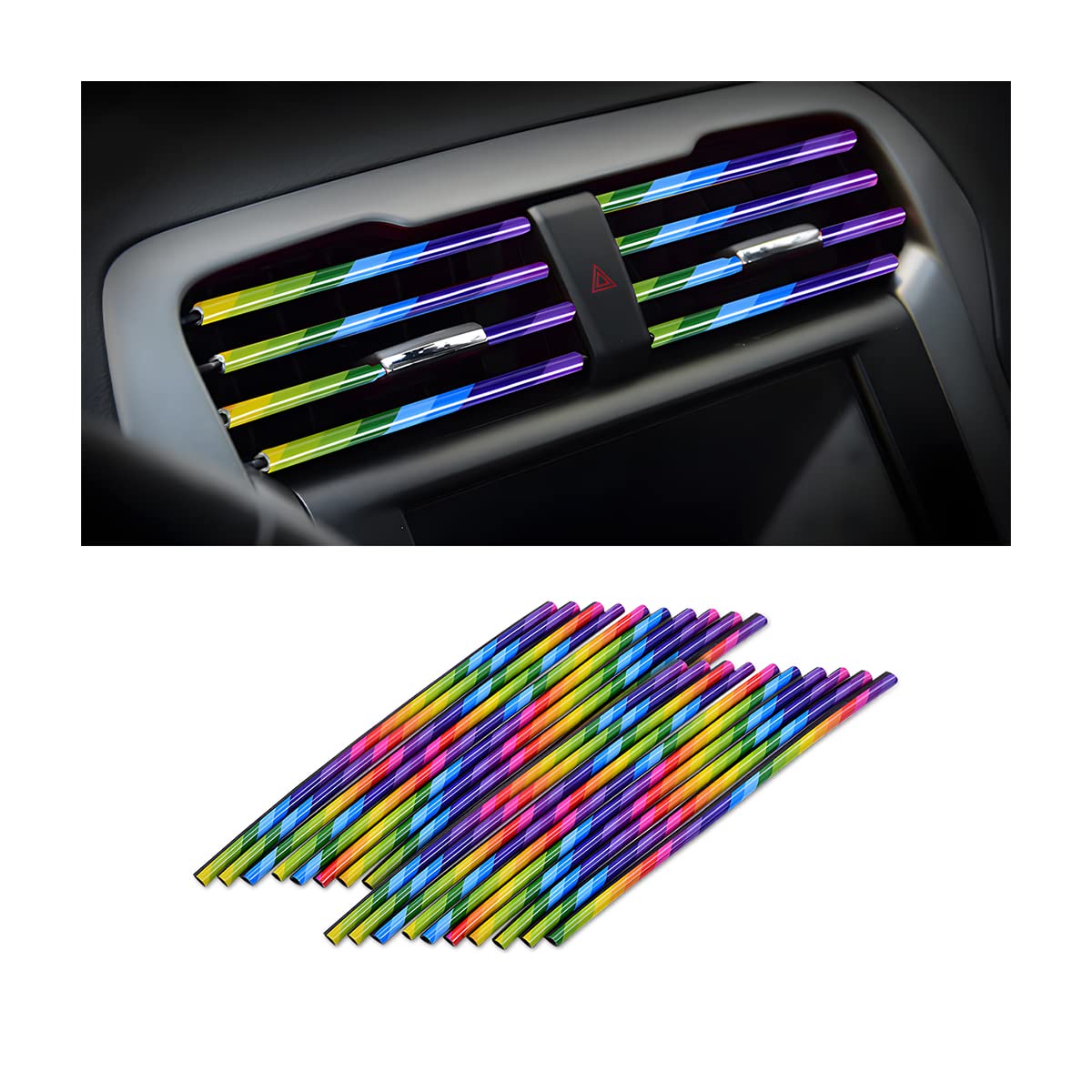 20PCS Car Air Vent Trim Decoration Strips