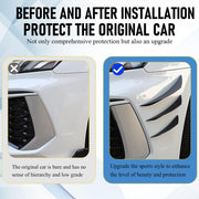 Universal Front Bumper Canard Kit 6PCS