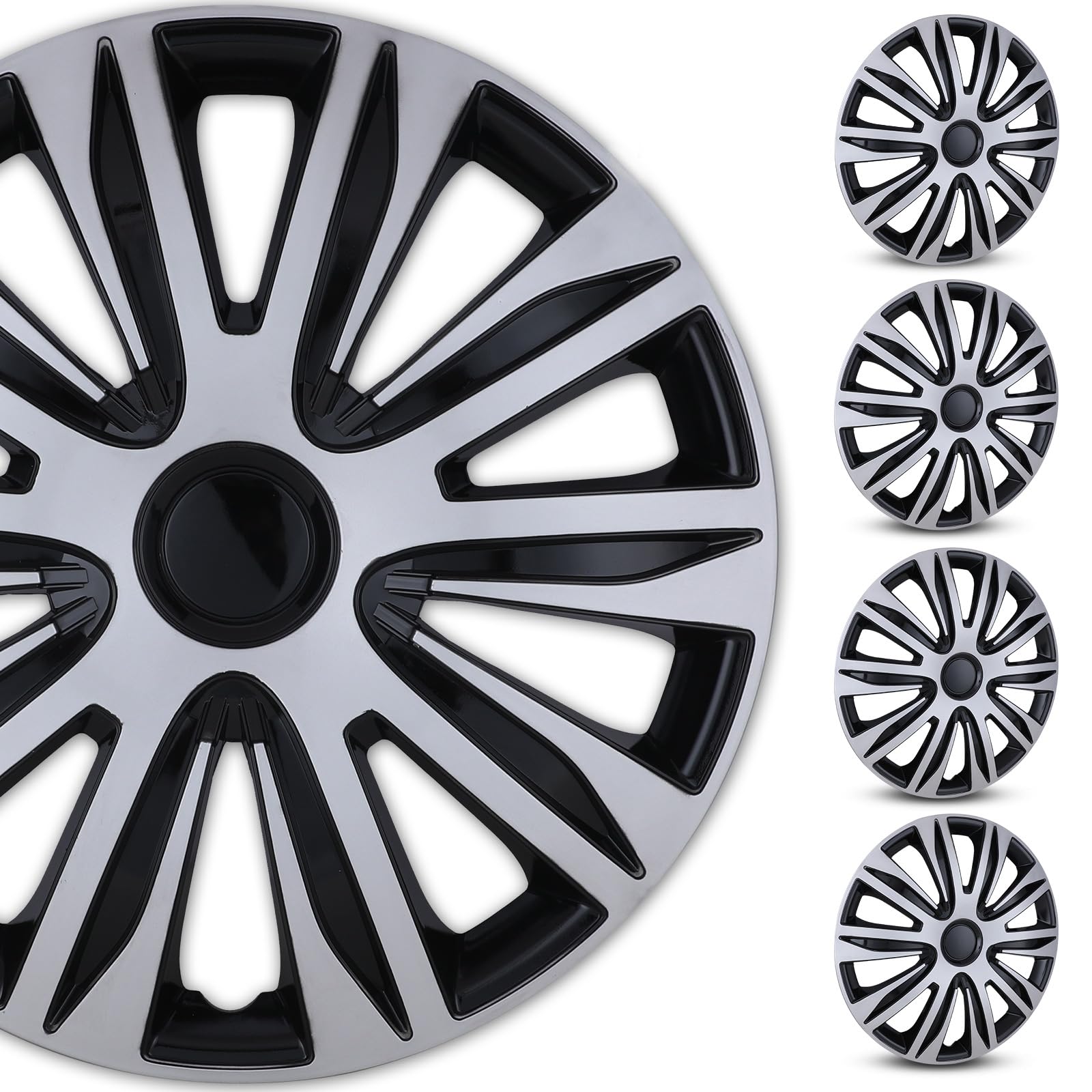 4-Pack Universal Wheel Rim Cover Hubcaps 13–16"