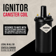 40,000V Performance Ignition Coil 12V Black