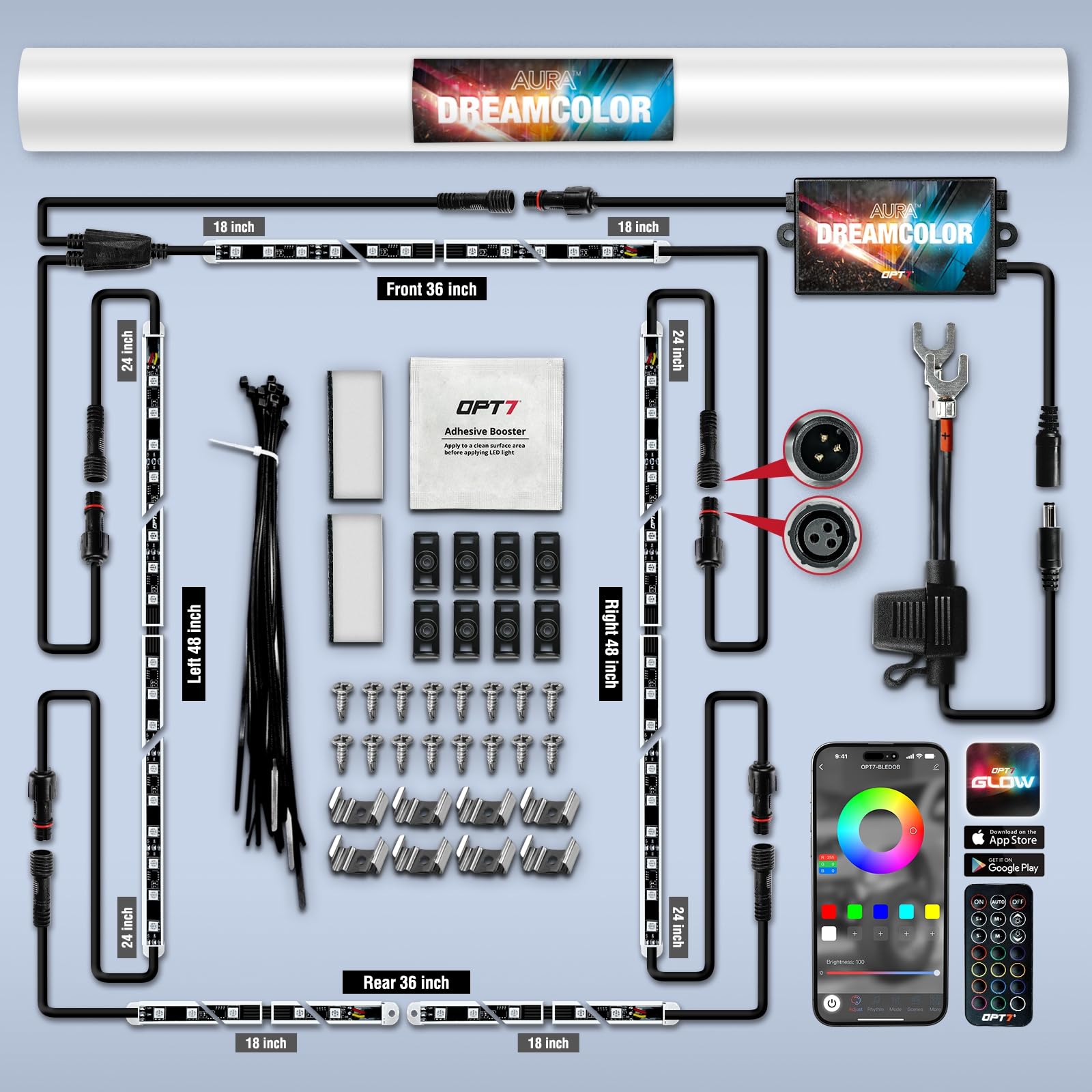 Dreamcolor LED Underglow Light Kit with Remote