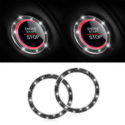 2-Pack Crystal Rhinestone Engine Start Ring Stickers