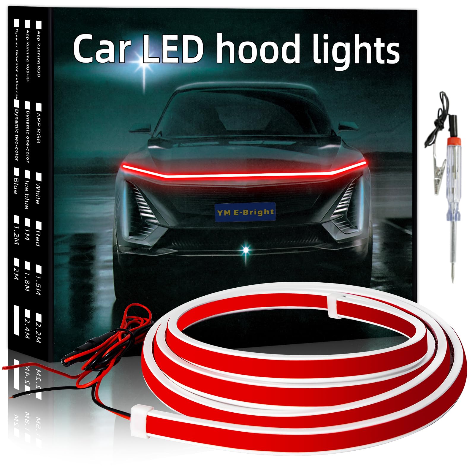 LED Hood Light Strip DRL Kit 12V Universal Car & Truck