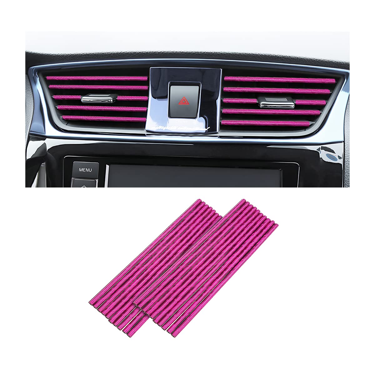 20PCS Car Air Vent Trim Decoration Strips