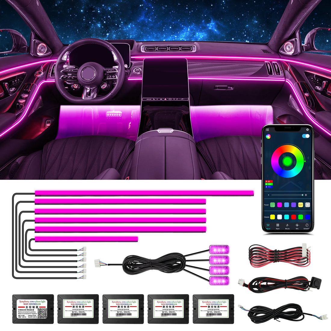 Acrylic Interior Car Light Strips