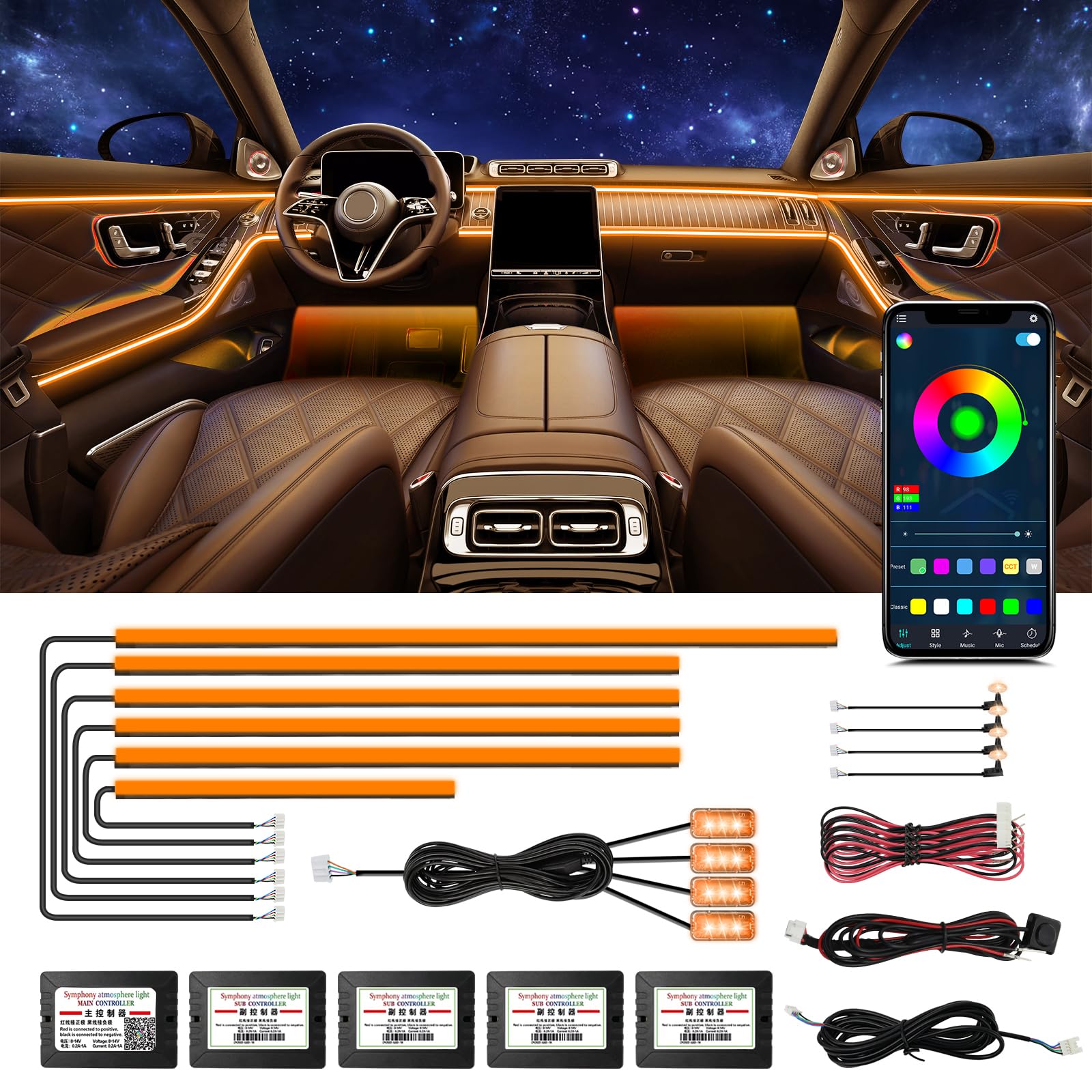 Acrylic Interior Car Light Strips