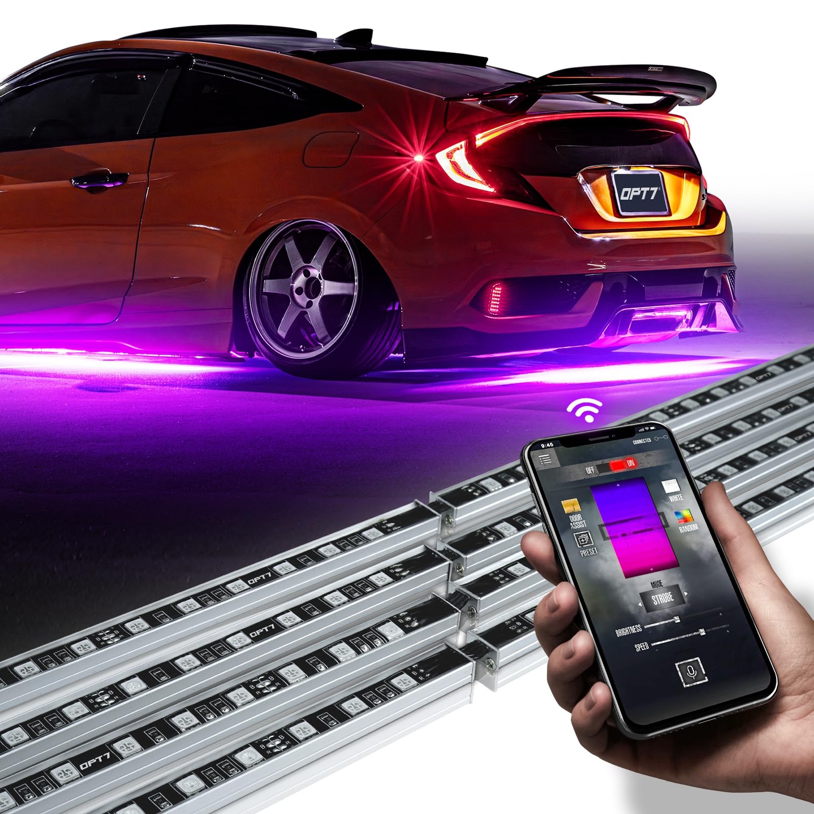 Aluminum LED Underglow Kit with Bluetooth App