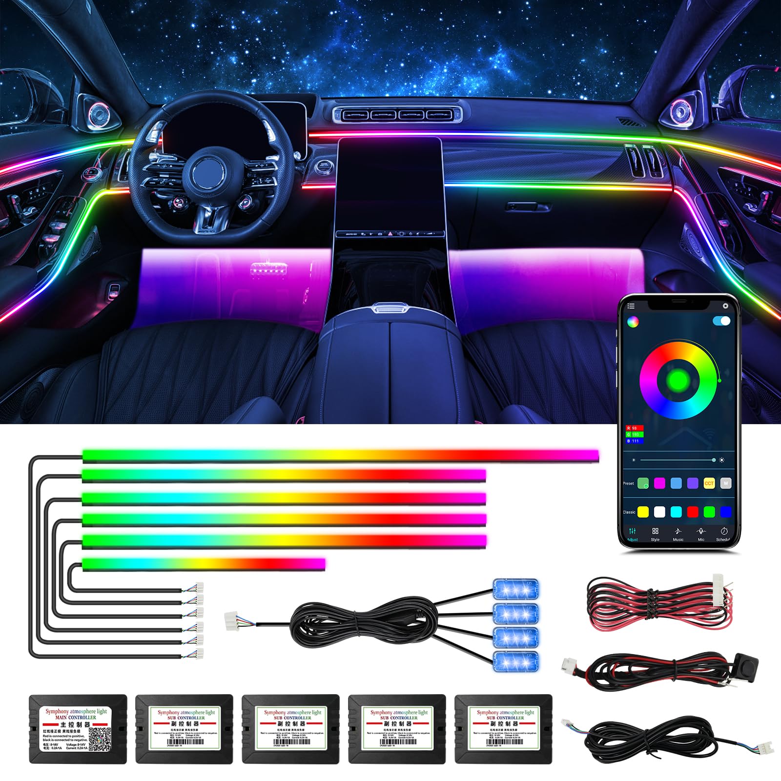 Acrylic Interior Car Light Strips