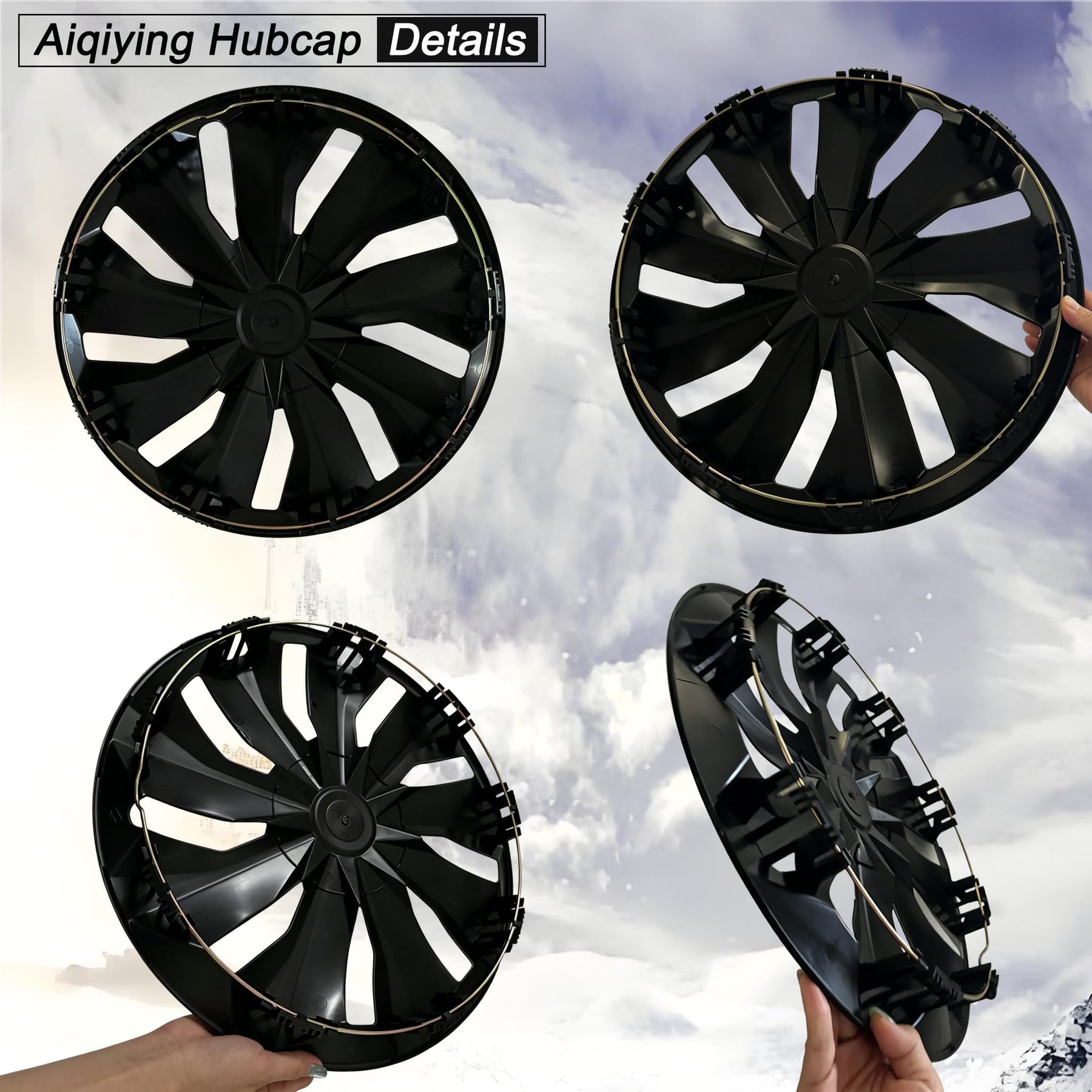 Aiqiying Universal Fit Hubcaps for Most Steel Wheel