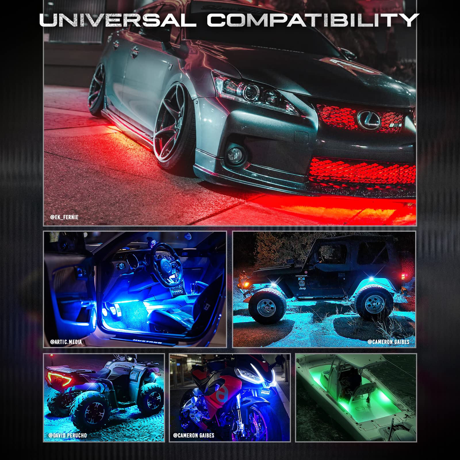 Flexible LED Underglow Kit with Remote Control