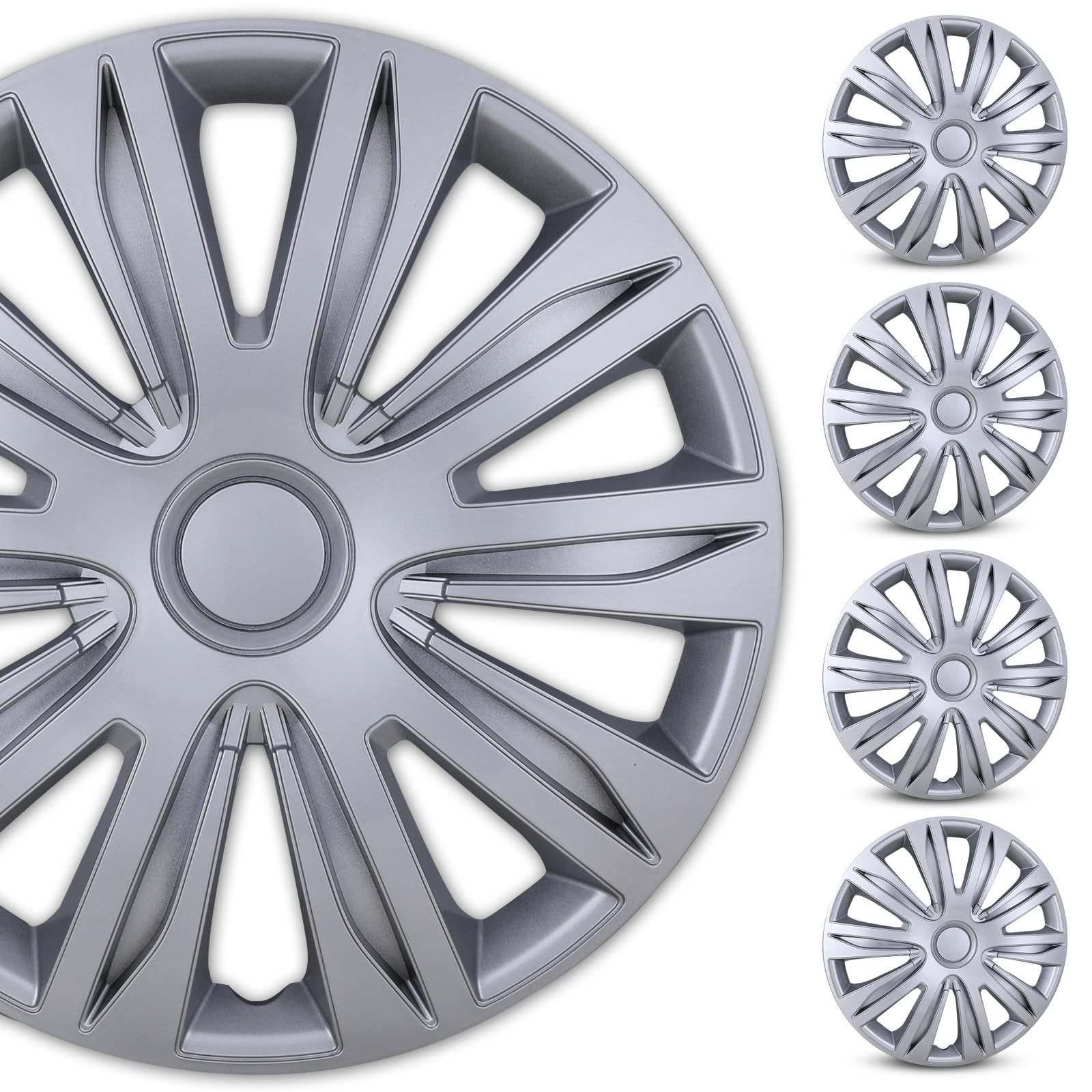 4-Pack Universal Wheel Rim Cover Hubcaps 13–16"