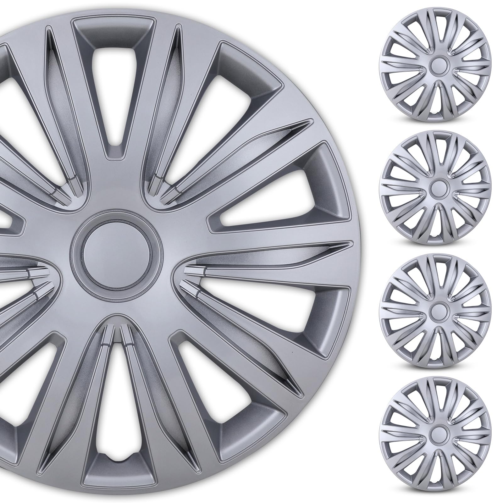 4-Pack Universal Wheel Rim Cover Hubcaps 13–16"