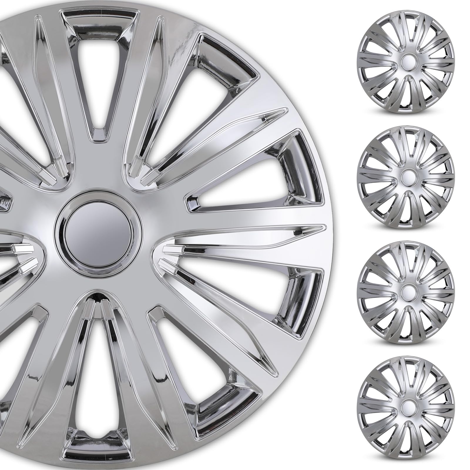 4-Pack Universal Wheel Rim Cover Hubcaps 13–16"