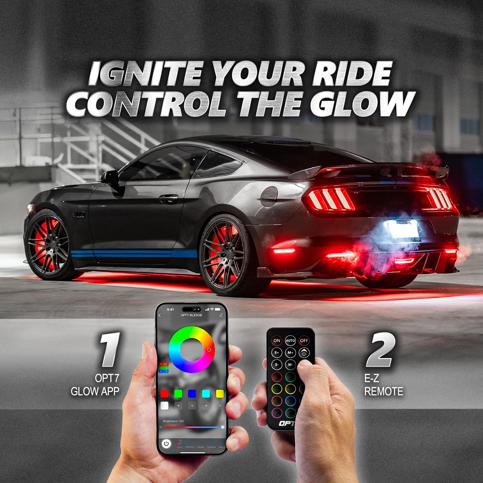 Aluminum LED Underglow Kit with Bluetooth App
